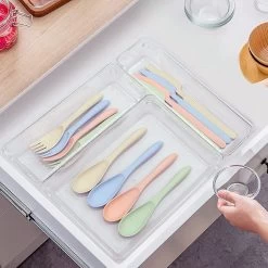 Aokyom Make-uporganizer, 18 Stuks, Kunststof Opbergdozen Voor Kantoor, Lades, Organizer, Lade-organizer, Doorzichtige Lade-inzet Voor Bureau, Keuken, Badkamer -Cosmeticawinkel 1200x1200 1849