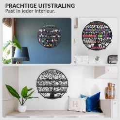 Confibel Nagellak Houder - Nagellak Flesjes Organizer - Essentiële Oliën Organizer - Rek Voor Flesjes - Wanddecoratie - Zwart -Cosmeticawinkel 1200x1200 1859