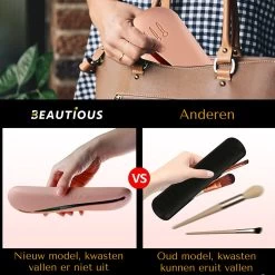 Beautious® Make Up Organizer - Beauty Organizer - Kwastenhouder - Compact - Siliconen - Khaki -Cosmeticawinkel 1200x1200 1881