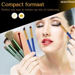 Beautious® Make Up Organizer - Beauty Organizer - Kwastenhouder - Compact - Siliconen - Khaki -Cosmeticawinkel 1200x1200 1883