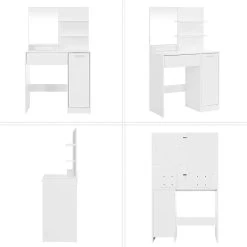 MIRA Home - Kaptafel - Make-up Tafel - Wit - Spaanplaat - 80x40x132cm -Cosmeticawinkel 1200x1200 1897