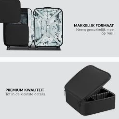 Cosmetica Koffer - Make-up Koffer Met Verstelbare Vakken - Visagie En Nagelstyliste Beauty Koffer - 26x23x9CM -Cosmeticawinkel 1200x1200 1919