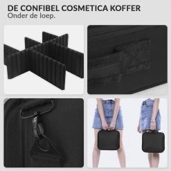 Cosmetica Koffer - Make-up Koffer Met Verstelbare Vakken - Visagie En Nagelstyliste Beauty Koffer - 26x23x9CM -Cosmeticawinkel 1200x1200 1924