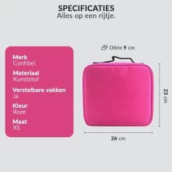 Cosmetica Koffer - Make-up Koffer Met Verstelbare Vakken - Visagie En Nagelstyliste Beauty Koffer - 26x23x9CM - Roze -Cosmeticawinkel 1200x1200 1935