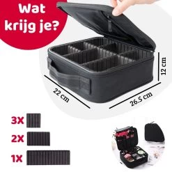 Mmoods Make-up Koffer – Make Up Tas Reizen – Makeup Organizer Verstelbaar -Beautycase Waterdicht – Make-up Tasje Voor Onderweg – Toilettas Voor Cosmetica Zwart 15 Mmoods Make-up Koffer – Make Up Tas Reizen – Makeup Organizer Verstelbaar -Beautycase Waterdicht – Make-up Tasje Voor Onderweg – Toilettas Voor Cosmetica Zwart -Cosmeticawinkel 1200x1200 1954