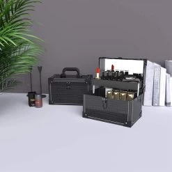 Make Up Koffer- Make Up Organizer- Beautycase -zwart -Make-upkoffer- Multifunctionele Koffer- Make-upkoffer- Sieradenkoffer- Kapperskoffer- Afneembare Schouderriem- Klassieke Zwarte Beautycase -Cosmeticawinkel 1200x1200 1976