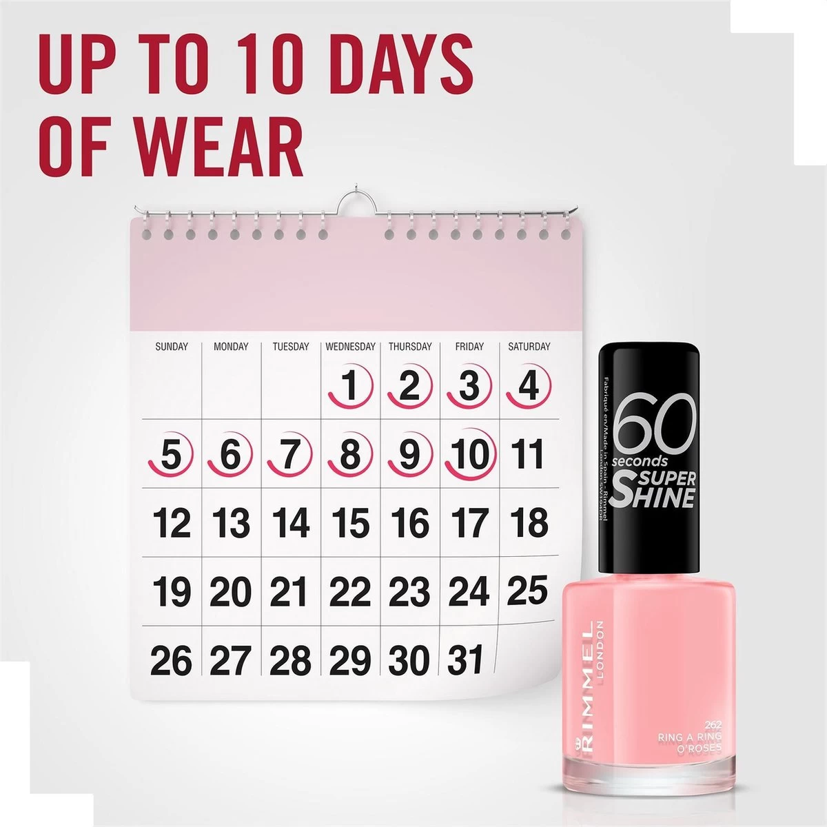 Rimmel London 60 Seconds SuperShine Nagellak - 262 Ring A Ring O Roses 8 Rimmel London 60 Seconds SuperShine Nagellak - 262 Ring A Ring O Roses - Afbeelding 6