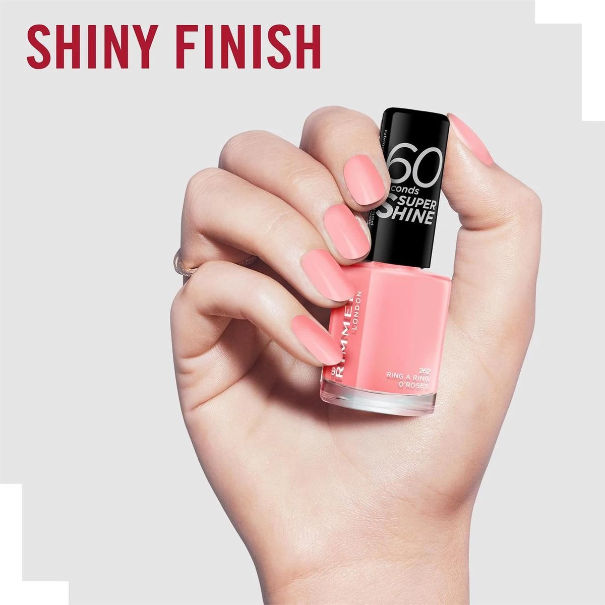 Rimmel London 60 Seconds SuperShine Nagellak - 262 Ring A Ring O Roses 11 Rimmel London 60 Seconds SuperShine Nagellak - 262 Ring A Ring O Roses - Afbeelding 9
