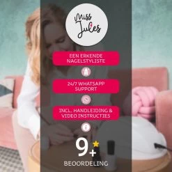 Miss Jules - Complete Gellak Starterspakket - Kleur 3 X Roze - Glanzend & Dekkend Resultaat - Inclusief UV/LED Lamp & Instructievideo (NL) -Cosmeticawinkel 1200x1200 330