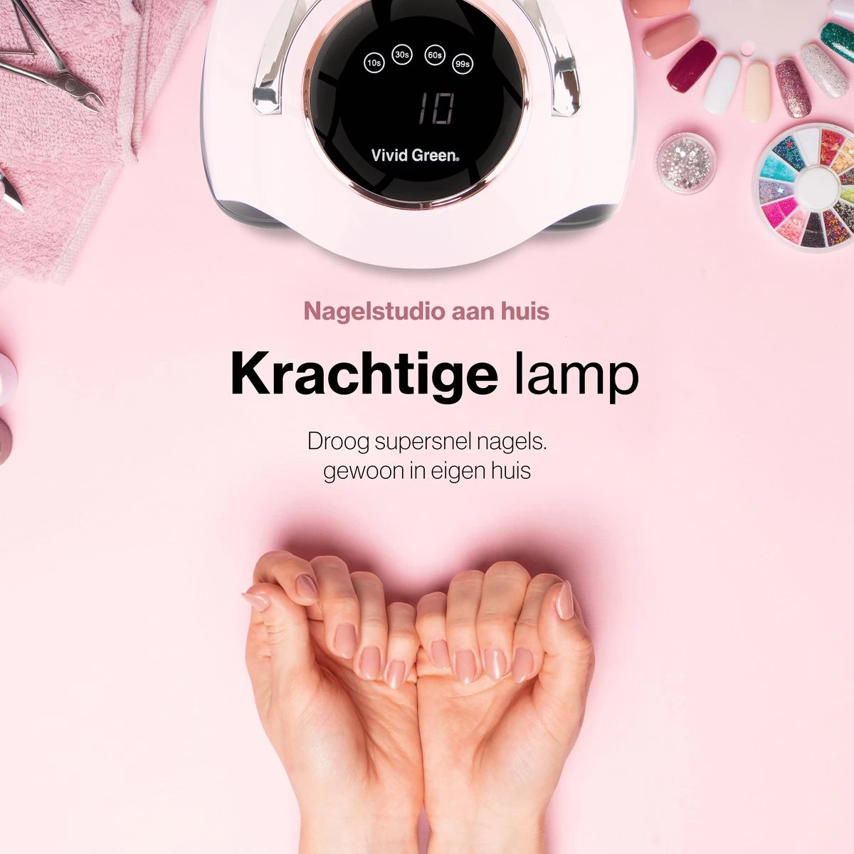 Vivid Green UV Lamp Gelnagels - Led Nagellamp - Gellak Nagel Lamp - Nageldroger - Naggellak Droger - Nagels - 180W 10 Vivid Green UV Lamp Gelnagels - Led Nagellamp - Gellak Nagel Lamp - Nageldroger - Naggellak Droger - Nagels - 180W - Afbeelding 8