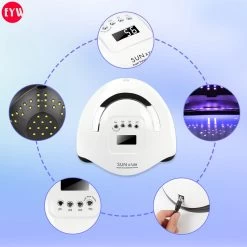 Nageldroger - Nageldrogers - 80 Watt UV LED Lamp Nagels - 45 Leds - Nagellak Droger - UV LED Lamp - Nagellamp - Nail Dryer - Nageldroger Voor Gel Nagellak - Gewone Nagellak - Wit -Cosmeticawinkel 1200x1200 428