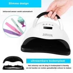 Nageldroger - Nageldrogers - 80 Watt UV LED Lamp Nagels - 45 Leds - Nagellak Droger - UV LED Lamp - Nagellamp - Nail Dryer - Nageldroger Voor Gel Nagellak - Gewone Nagellak - Wit -Cosmeticawinkel 1200x1200 430