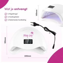 TheBeautyWay Nageldroger - Voor Gelnagels - Geschikt Voor Elke Nagel Gellak - 24 LEDs -Cosmeticawinkel 1200x1200 439
