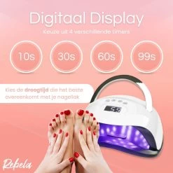 Rebela | Nageldroger | Gelnagels | GEL UV LED Nail Lamp 168w | UV Lamp Gelnagels | Led Nagellamp | Nageldroger | Wit 16 Rebela | Nageldroger | Gelnagels | GEL UV LED Nail Lamp 168w | UV Lamp Gelnagels | Led Nagellamp | Nageldroger | Wit -Cosmeticawinkel 1200x1200 441