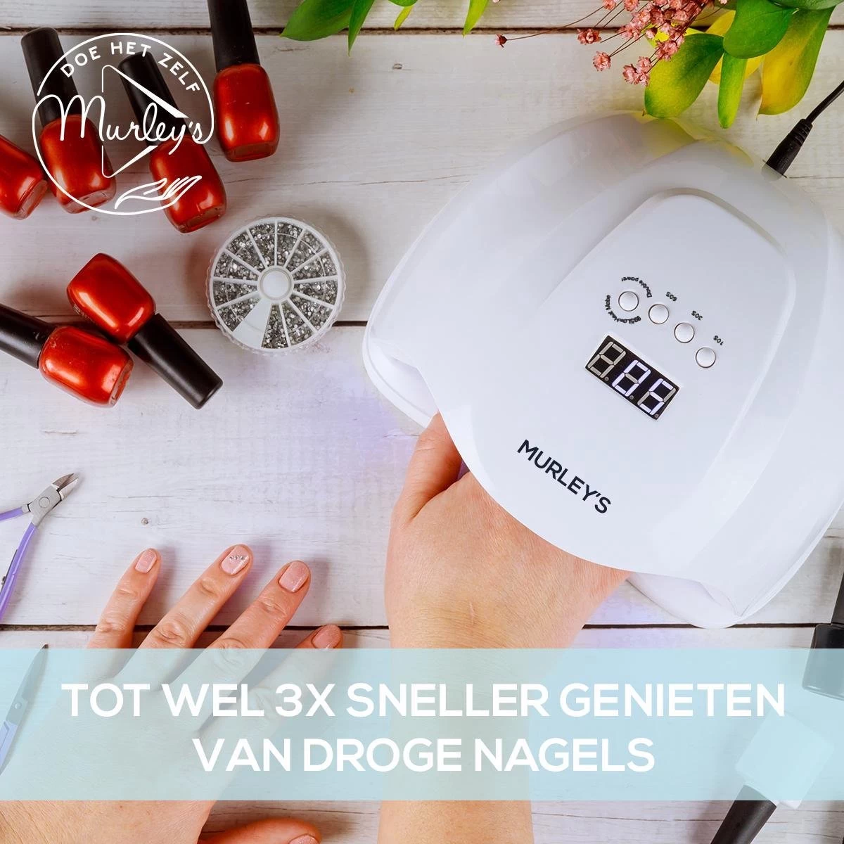 Murley’s Pro Dual Nagellamp Gellak Nageldroger - UV LED Nagel Lamp - 54 Watt - 36 LED’s 8 Murley’s Pro Dual Nagellamp Gellak Nageldroger - UV LED Nagel Lamp - 54 Watt - 36 LED’s - Afbeelding 6