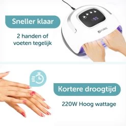 ForDig 220W Professionele Nageldroger Voor Gel Nagels - Nagellak Droger Met UV LED Lamp En Timer Voor Gelnagels - Nageldrogerlamp Met 57 LED Lampjes Voor Nagel Gellak - Geschikt Voor Manicure En Pedicure - Nagellakdroger Hard Gelpolish Builder -Cosmeticawinkel 1200x1200 469