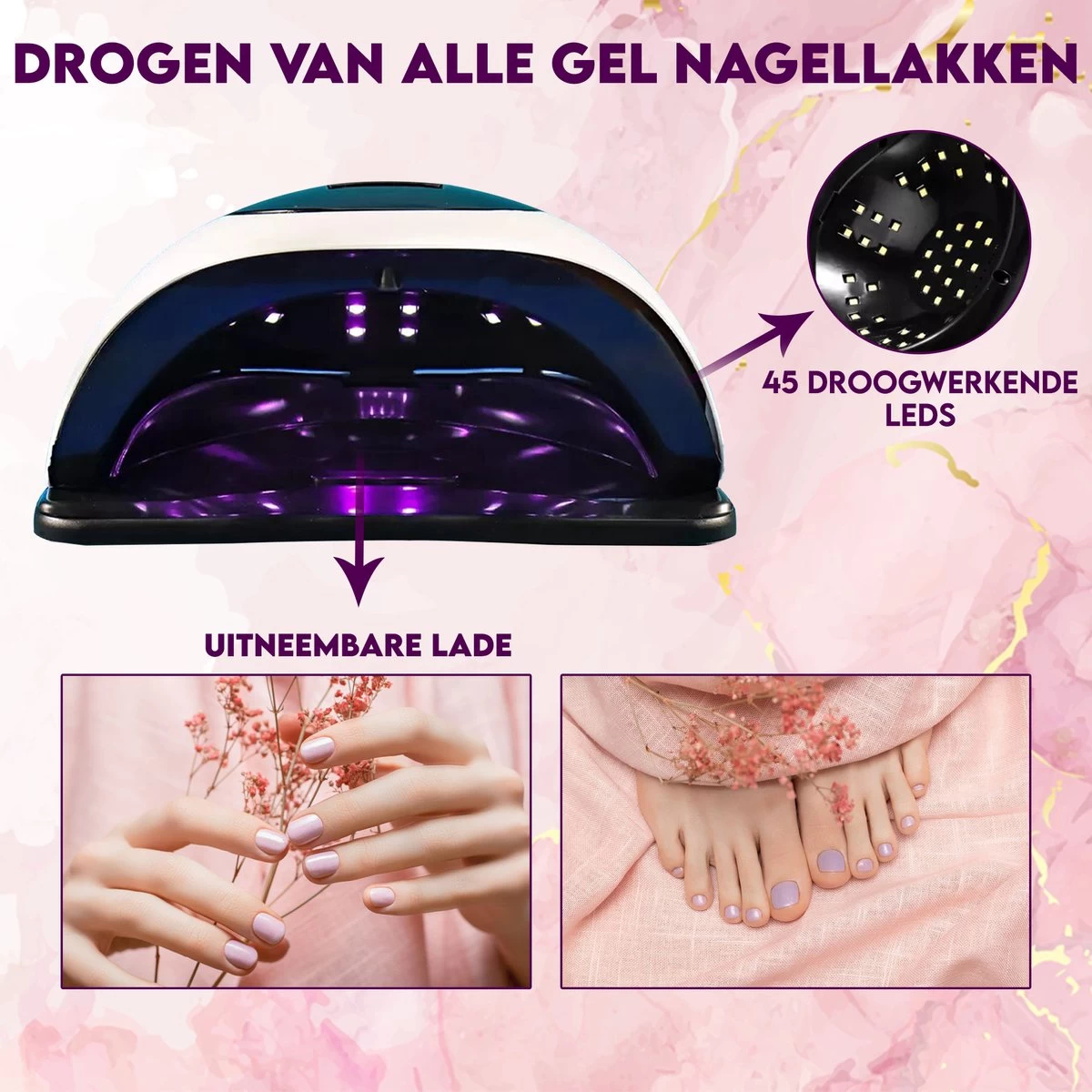 Maxi Nageldroger Pro - 168W - Uv Lamp - Nageldroger Lamp - Nageldroger Voor Gelnagels - Geschikt Voor Elke Nagel Gellak 6 Maxi Nageldroger Pro - 168W - Uv Lamp - Nageldroger Lamp - Nageldroger Voor Gelnagels - Geschikt Voor Elke Nagel Gellak - Afbeelding 4