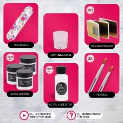 Miss Jules - Acryl Nagels Starterspakket - Wit, Roze & Transparant - Professionele Kunstnagels 14 Miss Jules - Acryl Nagels Starterspakket - Wit, Roze & Transparant - Professionele Kunstnagels -Cosmeticawinkel 1200x1200 487