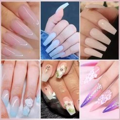 Acrylnagels Set | Nail Art | Liquid MMA Free | Wit, Roze & Transparant -Cosmeticawinkel 1200x1200 491
