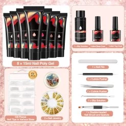 Merkloos Nepnagels - Polygel Set - Nagelverlengingsset - 8 Kleuren - Nagels Set - Temperatuurwisselgel - Lichtgevende Gel - Voor Beginners - Voor DIY Salon Art Nagels - Type A 16 Merkloos Nepnagels - Polygel Set - Nagelverlengingsset - 8 Kleuren - Nagels Set - Temperatuurwisselgel - Lichtgevende Gel - Voor Beginners - Voor DIY Salon Art Nagels - Type A -Cosmeticawinkel 1200x1200 518