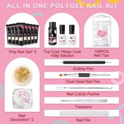 Merkloos Nagels Set - 8 Kleuren - Nagels Starter Set - Met Toplaag, Basislaag, Slipoplossing, Nagelverlengingsgel, Gel Builder - Voor DIY Voor Beginners - Beste Cadeau -Cosmeticawinkel 1200x1200 566