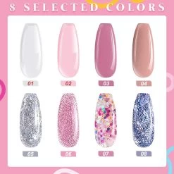 Merkloos Nagels Set - 8 Kleuren - Nagels Starter Set - Met Toplaag, Basislaag, Slipoplossing, Nagelverlengingsgel, Gel Builder - Voor DIY Voor Beginners - Beste Cadeau -Cosmeticawinkel 1200x1200 567