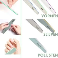 YUBBI 6 Stuks Nagelvijl Zebra Vijl - Manicure Set - Buffer - Polijsten - 100/180 Grit - 150/180/240 Grit - 1000/4000 Grit - 220/280 -Cosmeticawinkel 1200x1200 578