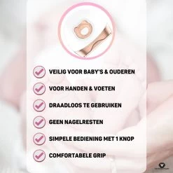 Vulpes BeautyCare® Elektrische Nagelknipper - Nagelschaar Met Opvangbakje – Veilige Nagelschaar Voor Baby’s, Kinderen, Volwassenen En Ouderen - Draadloos En Geruisloos – USB-Oplaadbaar – Rosé / Wit 19 Vulpes BeautyCare® Elektrische Nagelknipper - Nagelschaar Met Opvangbakje – Veilige Nagelschaar Voor Baby’s, Kinderen, Volwassenen En Ouderen - Draadloos En Geruisloos – USB-Oplaadbaar – Rosé / Wit -Cosmeticawinkel 1200x1200 591