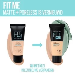 Maybelline Fit Me Matte & Poreless Foundation - 332 Golden Caramel -Cosmeticawinkel 1200x1200 888