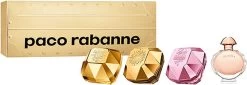 Paco Rabanne Miniaturen Travelset: Lady Million Fabulous + Lady Million Empire + Lady Million + Olympea 5+5+5+6 Ml