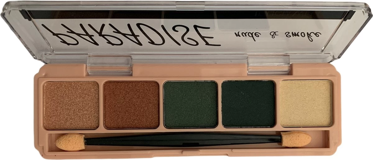 Leticia Well - Paradise Nude & Smoke Oogschaduw Palette - 5 Tinten Groen/goud - Nummer 23 3 Leticia Well - Paradise Nude & Smoke Oogschaduw Palette - 5 Tinten Groen/goud - Nummer 23