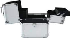 Veronica NAIL-PRODUCTS - Aluminium Koffer - Zilver - 3 Vaks - Draagriem En Afsluitbaar - Beautycase Voor Nagel, Pedicure, Manicure, Visagie, Make-up, Kapper Spullen. -Cosmeticawinkel 1200x647 3