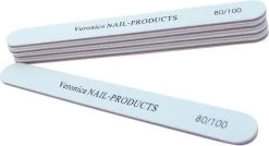 Merkloos Online Bestellen 5x Rechte Nagelvijlen # 80/100, Wit. Goedkope Nagelvijlen Voor Vijlen Nageltip, Afvijlen / Verwijderen / Afwerken Van Acryl Nagels & Gel Nagels.