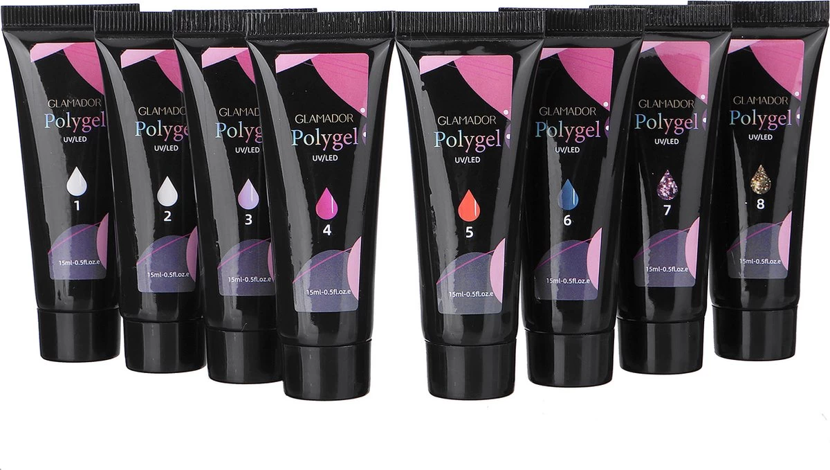 Merkloos Nepnagels - Polygel Set - 8 Kleuren - Nagels Set - Polygel Starter Set - Nagelverlenging Gel Kit - Voor Beginners - Voor DIY Salon Art Nagels 5 Merkloos Nepnagels - Polygel Set - 8 Kleuren - Nagels Set - Polygel Starter Set - Nagelverlenging Gel Kit - Voor Beginners - Voor DIY Salon Art Nagels - Afbeelding 3