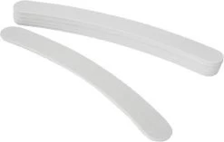 Merkloos 5x Boemerang / Kromme Nagelvijl #100/180, Wit. Kromme Nagelvijl Voor Het Vijlen En Vormgeven Van Acryl Nagels, Gel Nagels.
