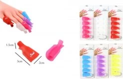 Nagellak Remover Clips | Nagelclips | 10 Stuks | Alles Kleuren -Cosmeticawinkel 1200x770