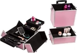 TecTake Cosmetica Koffer Met 3 Etages - Roze - Make-up Koffer -Cosmeticawinkel 1200x826