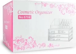 Relaxdays Make-up Organizer - Tweedelig - Cosmetica Opbergdoos - Transparant -Cosmeticawinkel 1200x852 1