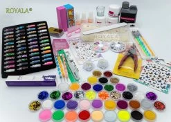 Royala - Acrylnagels Starters Pakket Large|L| 125 Delig | 94 Colors | Acryl Nagels Set | Acryl Starter Kit | Nail Art Pakket | 500 Franse Nageltips | Manicure Set Voor Nail Art Kit | Nagel Decoratie | Acryl Poeder | Acryl Vloeistof | Monomeer -Cosmeticawinkel 1200x857