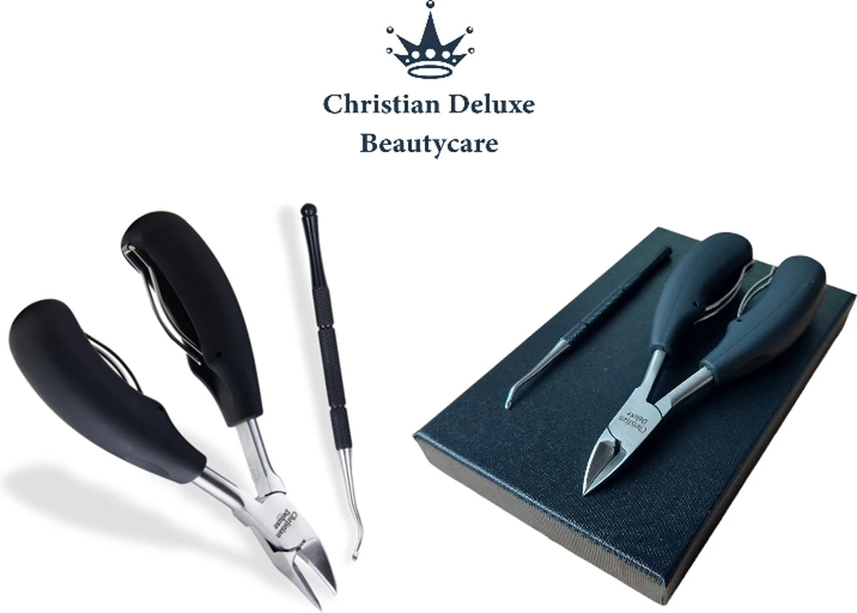 Christian Deluxe® - Professionele Nageltang Set - Nagelriemreiniger - Luxe Giftbox - Nageltang Voor Harde Teennagels - Professionele Nagelknipper - Nageltang Voor Ingegroeide Teennagel - Nageltang Kalknagels - Nagelknipper - Roestvrijstaal 3 Christian Deluxe® - Professionele Nageltang Set - Nagelriemreiniger - Luxe Giftbox - Nageltang Voor Harde Teennagels - Professionele Nagelknipper - Nageltang Voor Ingegroeide Teennagel - Nageltang Kalknagels - Nagelknipper - Roestvrijstaal