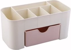 IBright Make-Up Organizer Met Lade - Cosmetica Opbergdoos - Bureau Organizer - Roze -Cosmeticawinkel 1200x859 3