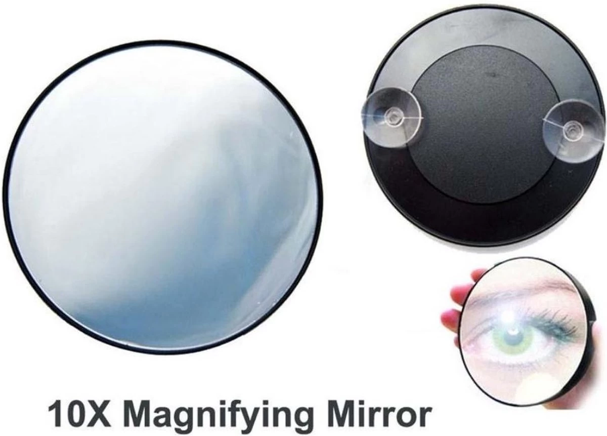 ***Make-up Spiegel Vergroot 10x - Spiegel Met Zuignappen - Badkamer - Van Heble® *** 4 ***Make-up Spiegel Vergroot 10x - Spiegel Met Zuignappen - Badkamer - Van Heble® *** - Afbeelding 2