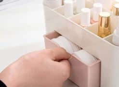 IBright Make-Up Organizer Met Lade - Cosmetica Opbergdoos - Bureau Organizer - Roze -Cosmeticawinkel 1200x880 3