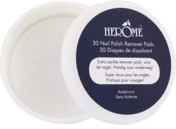 Herome Nagellakremover Pads - Nagellakverwijderaar Pads - Acetonvrij, Mild Reinigend En Droogt Niet Uit - Handig Voor Onderweg Travelsize- 30 Pads -Cosmeticawinkel 1200x881