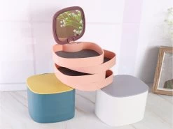 Borvat® | Organizer Juwelen | Sieraden | Make-up | Met Spiegel | Kunststof | Jewellery Box | Opberg Doosje Sieraden | Sieraden Opbergen | Reisetui Sieraden -Cosmeticawinkel 1200x898