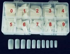 Nagel Tips In Box - 500 Stuks -per Maat 50 Stuks - Kleur Naturel -kunstnagels - Acryl Nagels - Gel Nagels -polygel Nagels