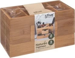 Sieraden/make-up Organizer Met 3 Vakken En 2 Lades 24 X 14,5 Cm Van Bamboe - Sieradenkastje - Make-upkastje - Organizers 8 Sieraden/make-up Organizer Met 3 Vakken En 2 Lades 24 X 14,5 Cm Van Bamboe - Sieradenkastje - Make-upkastje - Organizers -Cosmeticawinkel 1200x936 3