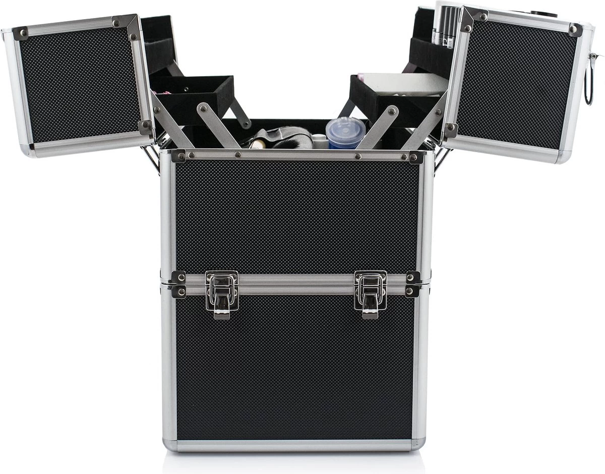 SUNONE Make Up Koffer Robuust Zwart XXL 3 SUNONE Make Up Koffer Robuust Zwart XXL