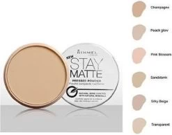 Rimmel London Rimmel - Stay Matte Matte Pressed Powder 14 G 002 Pink Blossom - 18 Rimmel London Rimmel - Stay Matte Matte Pressed Powder 14 G 002 Pink Blossom - -Cosmeticawinkel 1200x949 2