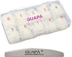 GUAPÀ® Nepnagels Met Nageltips En Nagellijm | Plaknagels | Kunstnagels | Nagelverlenging | Polygel | Naturel 100 Stuks -Cosmeticawinkel 1200x956